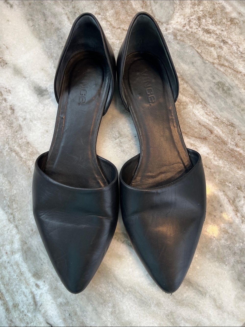 Vince Nina Black Flats